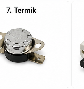 Termik - motoru aşırı akım ve ısınmaya karşı koruyan güvenlik elemanı