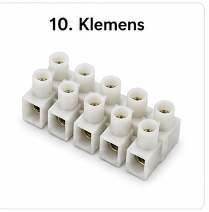 Klemens - kabloların güvenli bağlantısını sağlayan bağlantı elemanı