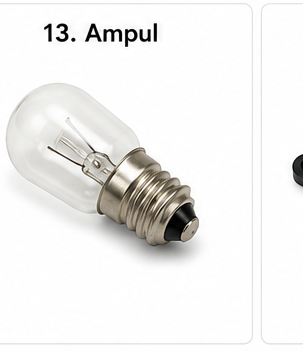 Ampul - cihaz iç aydınlatmasında kullanılan klasik ampul