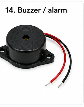 Buzzer / alarm - program tamamlanma veya arıza durumunda sesli uyarı verir