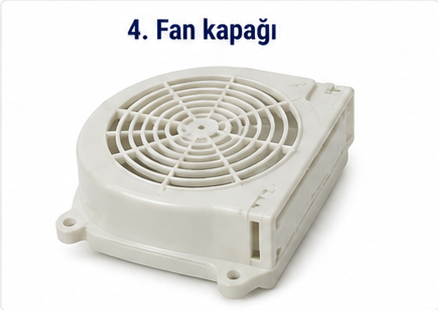 Fan kapağı - fan ve motor grubunu koruyan dış kapak