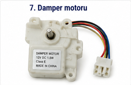 Damper motoru - hava klapesini açıp kapatan tahrik motoru